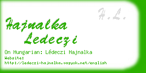 hajnalka ledeczi business card